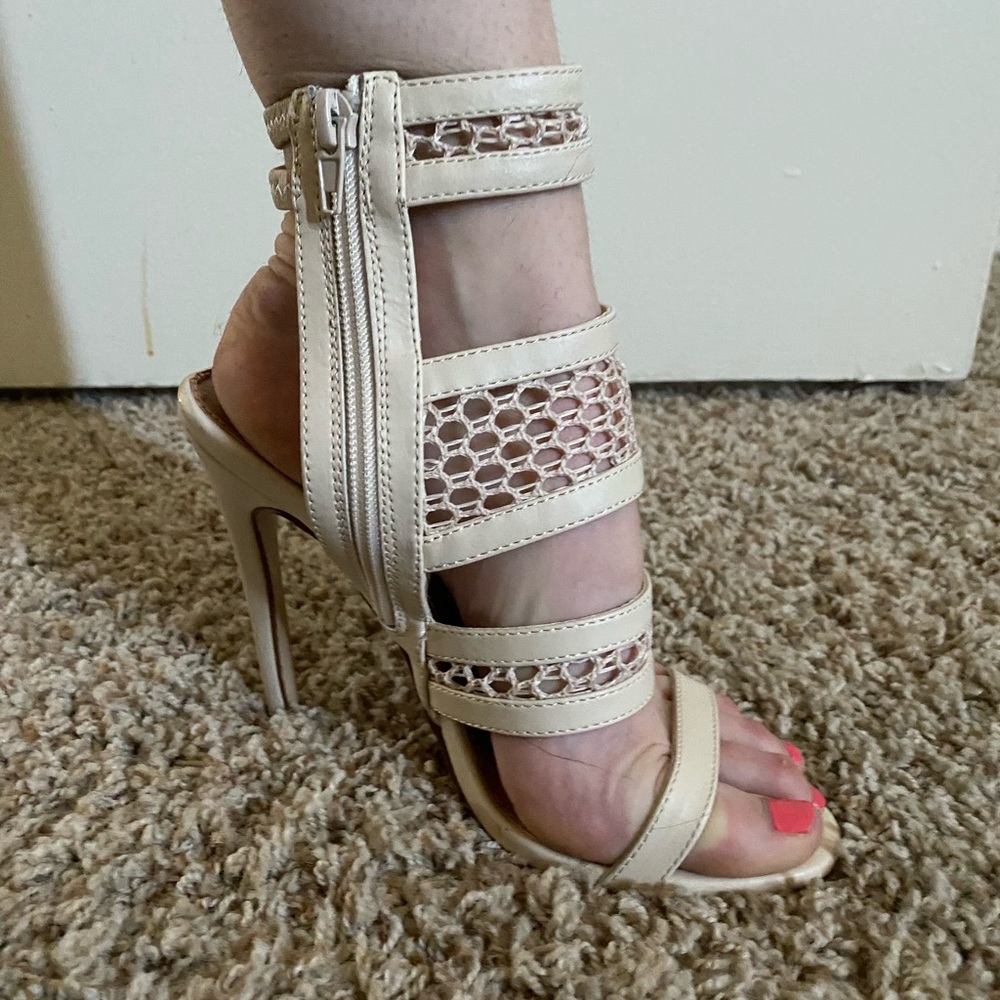 Justfab Ivory strappy high heels